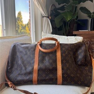 Louis Vuitton Brown Monogram Duffel Bag